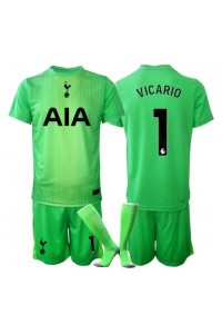 Tottenham Hotspur Guglielmo Vicario #1 Maalivahti Jalkapallovaatteet Lasten Kotipeliasu 2025-26 Lyhythihainen (+ Lyhyet housut)